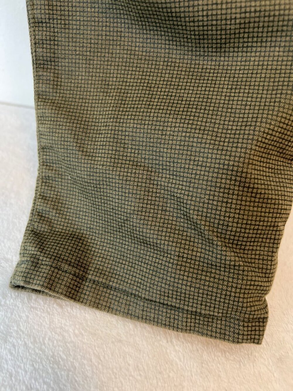 Flog tapered drawstring pants green and black tiny check size 30 - Picture 7 of 8